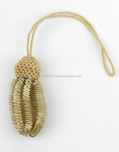 Service de conception OEM, fils personnalisables, qualité supérieure, glands torsadés en or et argent antique, garnitures, cordons - Product Image 4