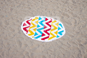 ผ้าขนหนูชายหาดกลมทำในตุรกีโดยตรงจากผู้ผลิตคอลเลกชันกรีก Sun Roundie RBT - Product Image 2