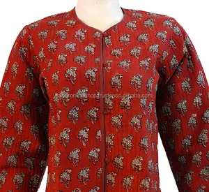 Matelassé Concepteur Hiver Veste Réversible 100% Vestes en coton - Product Image 1