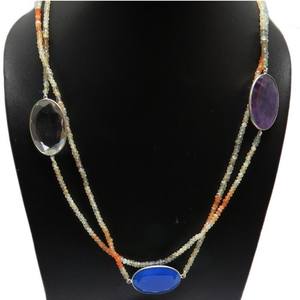 Collar de plata de ley 925 con bisel en forma de cuentas, joyería de plata - Product Image 6