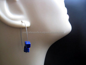 Bijou en pierres précieuses Lapis Lazuli, acier inoxydable, plaqué noir, 1 pièce, tendance, à la mode - Product Image 2