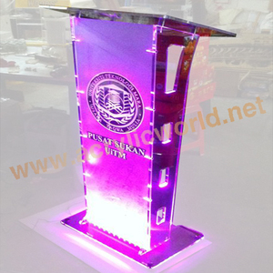 ที่มีคุณภาพสูงการออกแบบที่ทันสมัยราคาถูกอาจารย์คริลิคที่ชัดเจนคริสตจักร Pulpit Podiums สำหรับงานแต่งงาน