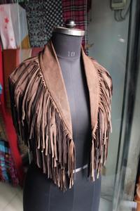 Chaqueta de Mujer de Gamuza con Flecos Hecha a Mano, Estilo Occidental Vintage, Nueva Moda, Chaqueta de Mujer de Gamuza 100% Cuero Genuino, Colección Moto - Product Image 4