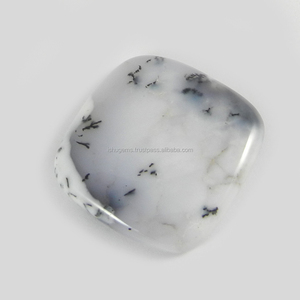 หินหลวม Cabochon 10.90 Gms สำหรับการทำเครื่องประดับ IG0233 Dendritic โอปอลธรรมชาติ30มม. รูปทรงเบาะสี่เหลี่ยม - Product Image 1