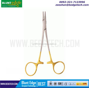 Neivert Needle <b>Holder</b> TC Gold Needle <b>Holders</b> with Tungsten Carbide Inserts Surgical Instrument - Product Image 5