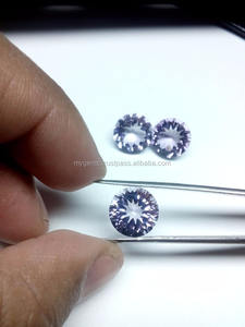 Ametyste rose clair naturelle en gros, taille concave à double étage, traitée thermiquement, 11 mm, 4,70 carats - Product Image 4