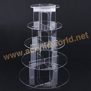 ชั้นวางเค้กอะคริลิกเพอร์สเป็กซ์เพล็กซิกลาส PMMA ลูไซต์แบบสั่งทำ - Product Image 2