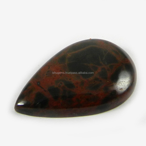 ลูกแพร์อัญมณี Cabochon 19*29มม. แมงมุมแจสเปอร์4.86 Gms - Product Image 1