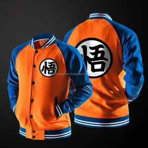 Куртка DragonBall Goku-Куртка Varsity/Бейсбол/Бомбер-пальто высокого качества