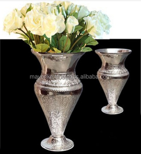 Nouveau Design Argent Métal Fleur Vase Décoré À La Maison Trompette Vase Pour Arrangement De Fleurs pour Mariage Événement Décor - Product Image 3