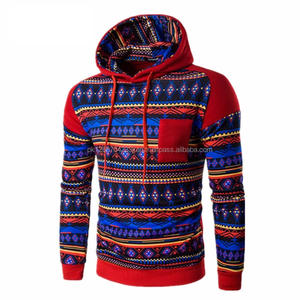 Manches longues sweats à capuche hommes hiver printemps Swag sweats à capuche motif ethnique couture élégant jeune Style mince à capuche hommes - Product Image 2