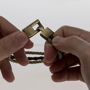 Handmade Genuine Leather Bracelet <b>Men</b> Women Adjustable Braided Wrap <b>Cuff</b> Vintage Punk Style Custom Logo Available OEM Gift Party - Product Image 3