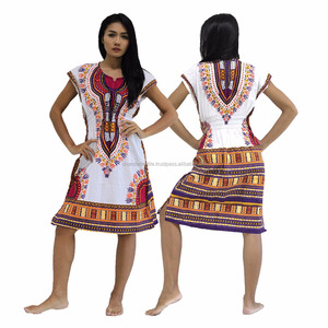 Vestido Mini Dashiki MJF, Caftán Africano Dashiki, Top Boho, Blusa de Playa, Bikini, Caftán Hippie, Vestido Boho, Estilo Kimono, Talla Grande - Product Image 5