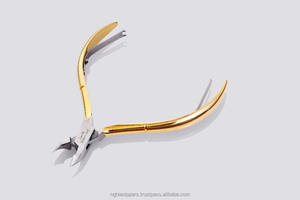 NGHIA Impressionnant C-02G d'exportation en acier inoxydable plaqué gris Double ressort Boîte ronde Pince à cuticules - Product Image 5