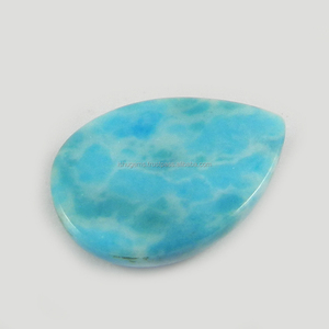 พลอยสังเคราะห์ Larimar 18X25มม.,อัญมณีทรงหลวมลูกแพร์ Cabochon 3.15 Gms - Product Image 2