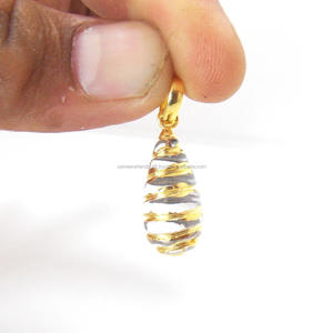 Electroplated คริสตัล11X23มิลลิเมตรรูปทรงกรวยชุบทองคริสตัลจี้ - Product Image 2