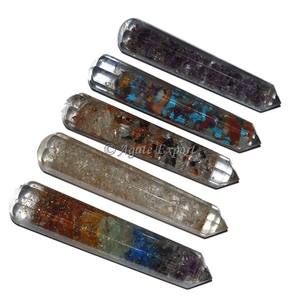 Varitas de masaje de orgona de ágata, piedras preciosas de cristal Natural talladas, piedra semipreciosa Feng Shui para decoración del hogar, proveedor directo - Product Image 1