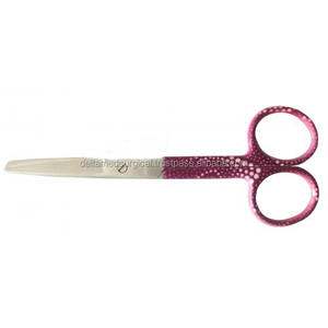 Delta Med Tijeras de Enfermería Quirúrgicas de Acero Inoxidable 5 Púrpura con Manchas Blancas Instrumentos Quirúrgicos Base - Product Image 1