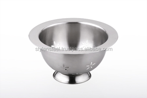 Passoire économique en acier inoxydable pour les exportateurs indiens Passoire en métal pour la maison et le restaurant sans poignée Prix de gros - Product Image 5