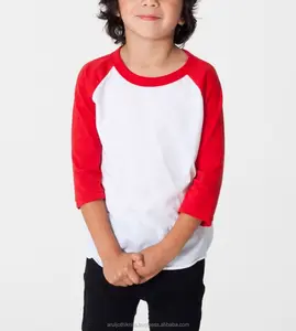 Maglietta per bambini manica raglan 3/4 abbigliamento per bambini abbigliamento boutique per ragazze all'ingrosso t-shirt per bambina con stampa asciugamano