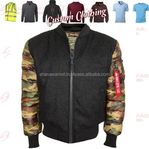 Custom Motorcycle Bomber <b>Jackets</b> <b>Winter</b> Canvas with Appliques Customizable - Product Image 2