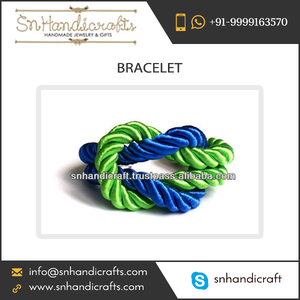 Elegante Pulsera Náutica de Cuerda Verde y Azul Personalizada Hecha a Mano - Product Image 1