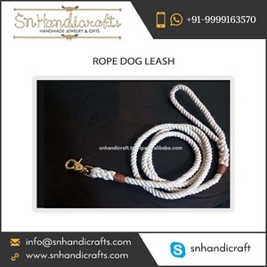 Handmade Cotton Rope Dog <b>Leash</b> Hand Spliced Whipped Knot - Product Image 1