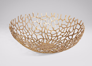 Bol à fruits doré, panier à fruits en métal, bol à fruits décoratif en aluminium - Product Image 1