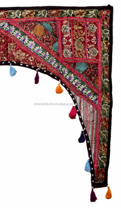 Indian Home Decorative Patchwork Embroidered Window Valence Door Hanging Toran Topper Toran Door Hanging Wholesale - Product Image 3