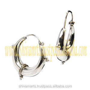 ต่างหูห่วงเงิน925ทึบของดีไซน์เนอร์ใหม่เครื่องประดับสไตล์ศาสนาธรรมดาจากผู้ผลิต - Product Image 2