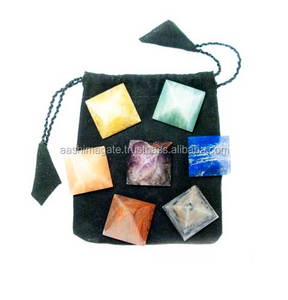 Handmade Agate Gemstone Chakra Pyramid <b>Set</b> Spiritual Meditation <b>Crystals</b> Wholesale Reiki Minerals Rocks Feng Shui Style Mascot - Product Image 1
