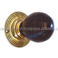 Cổ Bằng Gỗ Tay Nắm Cửa Với Brass Ủng Hộ Tấm Chất Lượng Cổ Điển Vòng Tay Nắm Cửa Cho Phòng Ngủ Ngăn Kéo Xuất Khẩu Trực Tiếp - Product Image 3