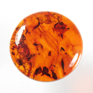 Cabochon de poire en ambre BALTIQUE de taille ovale orange naturel AAA, pierre précieuse pressée avec taille personnalisée pour bijoux - Product Image 6