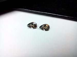 หินควอตซ์ทรงลูกแพร์สีควันจากธรรมชาติขนาด6x9มม. หิน1.15กะรัตสำหรับทำเครื่องประดับ - Product Image 4