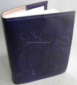 สมุดโน้ตหนังแบบเติมได้ดีไซน์ช้างกระดาษนูนทำด้วยมือ - Product Image 1