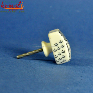 Perilla de puerta de armario, muebles de estilo vintage, búho blanco - Product Image 2