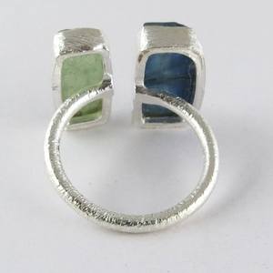 Kyanite prehnite 925แหวนเงินสเตอร์ลิงเครื่องประดับเงินแบบหยาบเครื่องประดับเงิน - Product Image 5