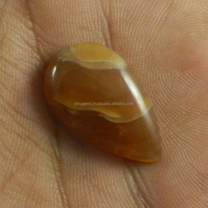 3.10 gms de aragonita natural color miel, cabujón en forma de pera de 16*26mm, piedra preciosa suelta para joyería - Product Image 3