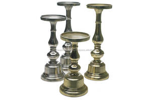 New Arrival Metal Pillar <b>Candle</b> <b>Holder</b> Gold/<b>Silver</b> Plated for Home Christmas Table Decoration Handmade <b>Candle</b> Pillar - Product Image 4
