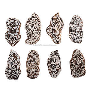 Blocs d'impression floraux faits à la main sur Indianshelf seulement WB-2290 - Product Image 1