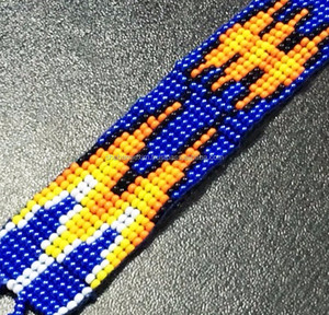 สร้อยข้อมือมิตรภาพลูกปัดเมล็ดพันธุ์ชนเผ่าสีน้ำเงิน Diy สร้อยข้อมือสานความสัมพันธ์โบฮีเมียน