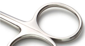 Ciseaux à sourcils de haute qualité ES-03 en acier inoxydable finition grise, longueur 89 mm - Product Image 5