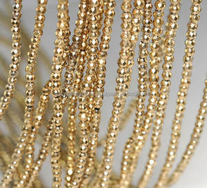 Coated Gold Gemstone Faceted 2 mm Size 15.5 Inch Full Strand Bead <b>Crystals</b> Certified Fashion Jewelry Necklaces <b>Bracelets</b> <b>Women</b> - Product Image 5