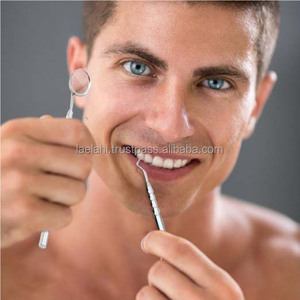 Juego de 4 Herramientas de Higiene Dental, Espejo Bucal, Raspador de Sarro, Instrumentos Dentales de Acero Inoxidable Plateado - Product Image 3