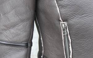 Cómoda chaqueta de moto de piel de oveja tejida de invierno, capucha transpirable, prendas de vestir exteriores cálidas de moda para hombres y mujeres, frío - Product Image 6