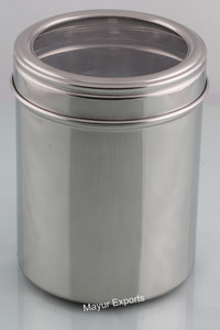 Stainless Steel Spice <b>Canister</b> <b>Set</b> Cylinder Shape Airtight Lid Kitchen Storage Container - Product Image 2