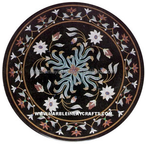 ท็อปโต๊ะกาแฟหินอ่อนแบบฝังทรงกลม - Product Image 1