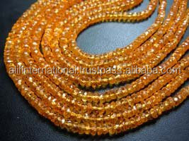 ลูกปัดพลอยโรนเดลอร์แมนดารินเหลี่ยมเพชรพลอย3มม. ธรรมชาติ - Product Image 1