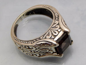 Bague classique de haute qualité en pierre précieuse grenat et quartz avec sertissage en canal en argent sterling 925 pour femme, idéale pour mariage, fête ou fiançailles - Product Image 2