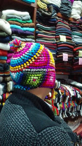 หมวกอัลปาก้า ชูลโล ปิดหู ถักไหมพรม ยูนิเซ็กซ์ เปรู ปุนชา  สีสันสดใส คุซโก - Product Image 4